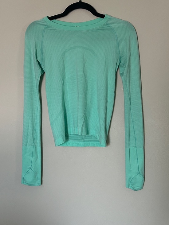 lululemon athletica Tops - lululemon athletica Long-Sleeve Crewneck Top in Mint Green